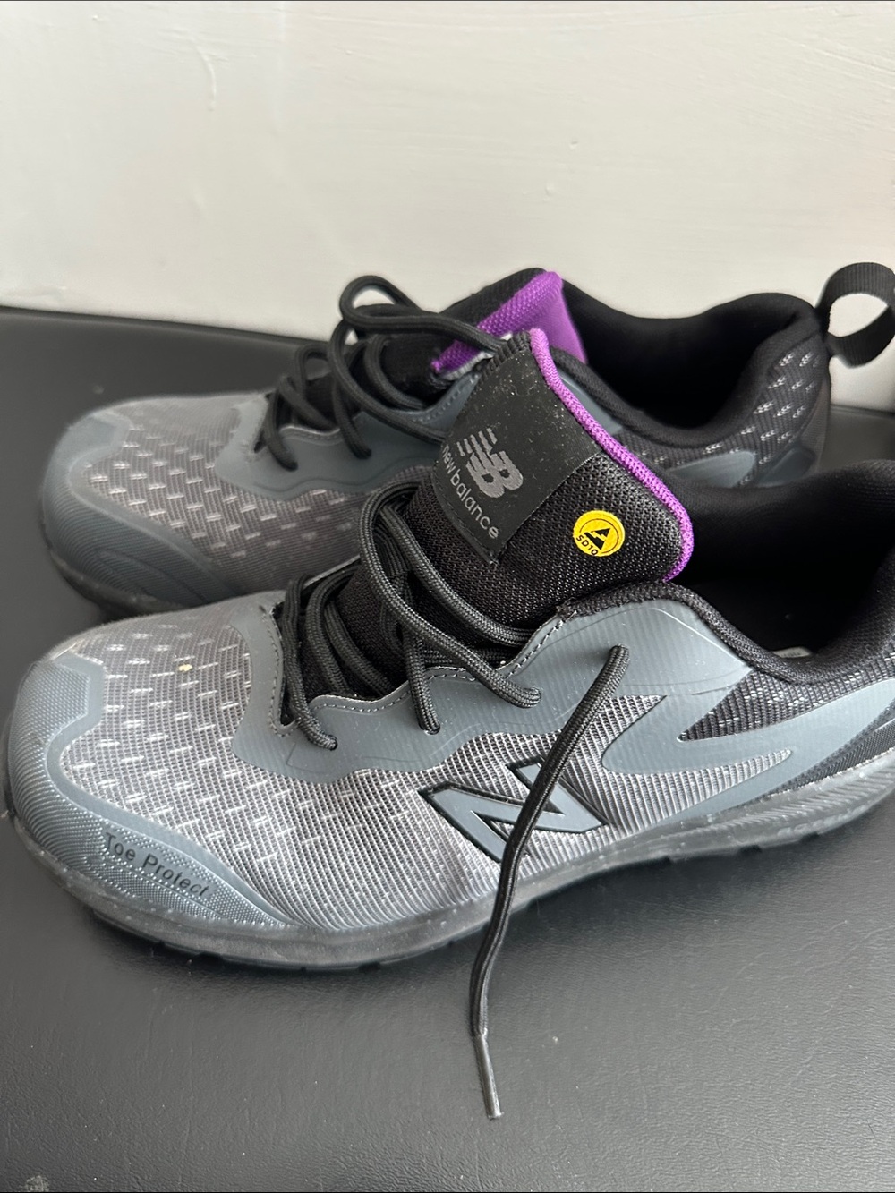 New Balance Gray & Purple Work Sneakers